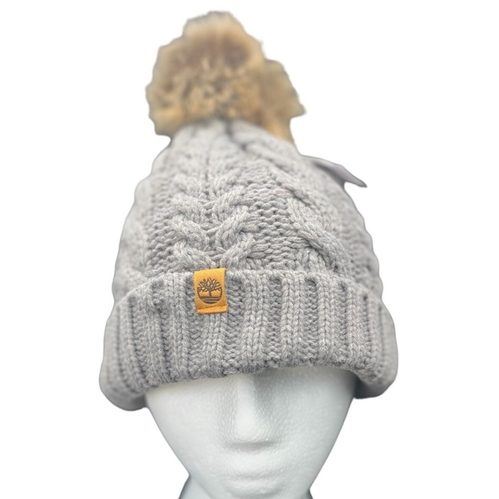 😎 Timberland cable knit faux fur unisex beanie